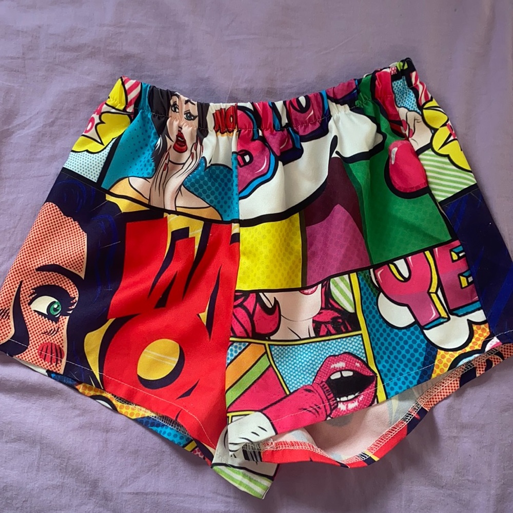 retro cartoon shorts